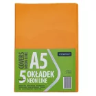 Füzetborító ASTRA PAP A/5 bújtatós pvc neon élénk színek 5 db/csomag