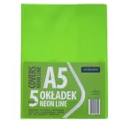 Füzetborító ASTRA PAP A/5 bújtatós pvc neon élénk színek 5 db/csomag