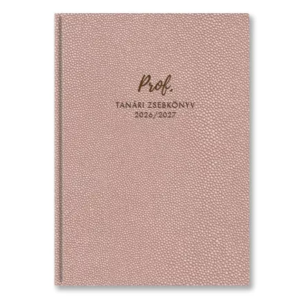 Tanári zsebkönyv TOPTIMER Prof PVC műbőrborító A/5 heti 145x205 mm Púder bubble 2026-2027