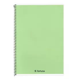   Spirálfüzet vonalas FORTUNA Monocolor A/5 70 lapos pasztell zöld
