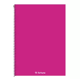Spirálfüzet kockás FORTUNA Monocolor A/4 70 lapos magenta