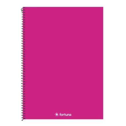 Spirálfüzet kockás FORTUNA Monocolor A/4 70 lapos magenta