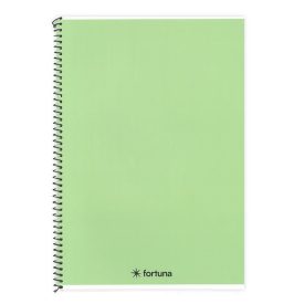   Spirálfüzet vonalas FORTUNA Monocolor A/4 70 lapos pasztell zöld