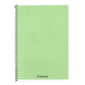   Spirálfüzet vonalas FORTUNA Monocolor A/4 70 lapos pasztell zöld
