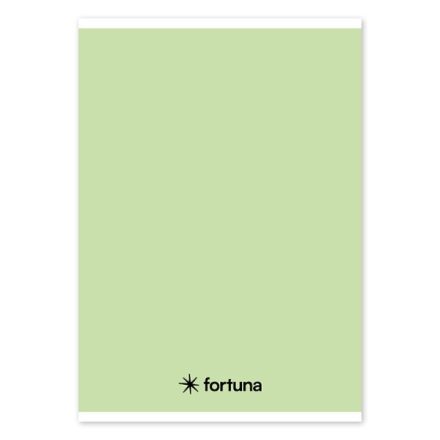 Füzet vonalas FORTUNA Monocolor A/5 32 lapos 21-32 4-8.osztályos pasztell zöld