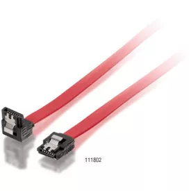 EQuip SATA adatkábel, 0,5m, L alak Red