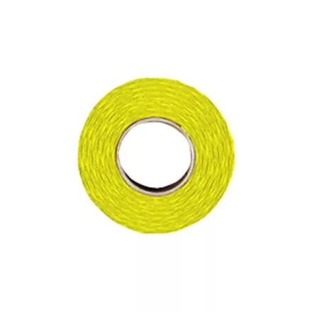 Árazószalag FORTUNA 22x12 mm perforált sárga 10 tekercs/csomag