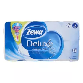Toalettpapír ZEWA Deluxe Pure White 3 rétegű 8 tekercses