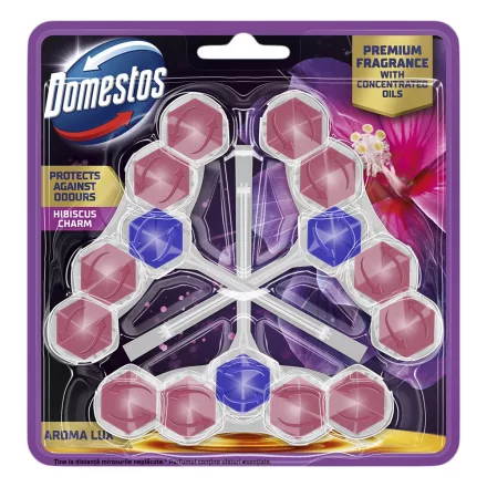 Toalett öblítő DOMESTOS Aroma Lux Hibiscus Oil & Wild Berries 3x50g