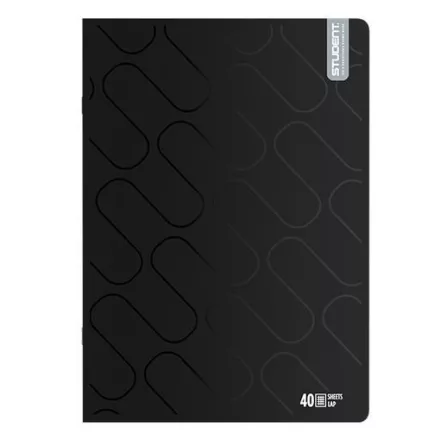 Füzet kockás ICO Student Black Prémium A/4 40 lapos