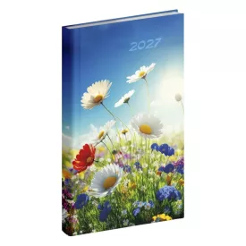 Zsebnaptár REALSYSTEM Picture álló fehér lapos Rét 2027