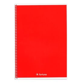 Spirálfüzet vonalas FORTUNA Monocolor A/4 70 lapos piros