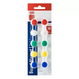 Táblamágnes ICO színes 15mm 10 darabos