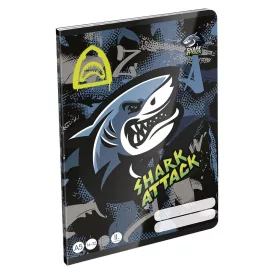   Füzet vonalas LIZZYSULI A/5 32 lapos 16-32 2.osztályos Shark Attack