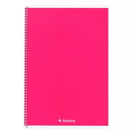Spirálfüzet vonalas FORTUNA Monocolor A/4 70 lapos magenta
