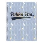 Spirálfüzet vonalas PUKKA PAD A/4 100 lapos Glee világoskék