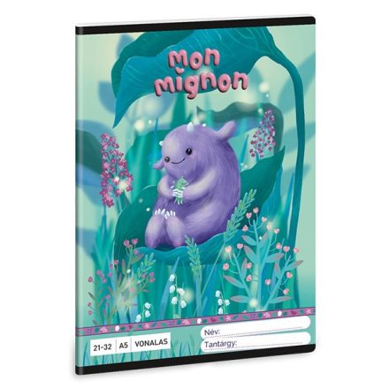 Füzet vonalas ARS UNA A/5 32 lapos 21-32 4-8.osztályos Mon Mignon