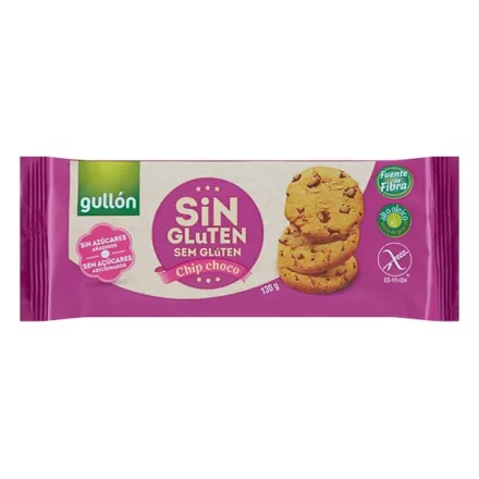 Keksz GULLON Choco Chips gluténmentes és cukormentes 130 g
