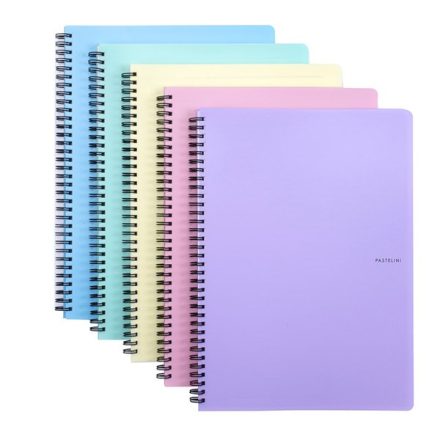 Spirálfüzet vonalas PASTELINI A/5 60 lapos vegyes színekben