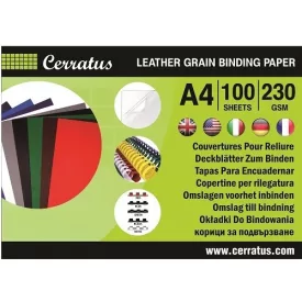 Hátlap CERRATUS A/4 230 g bőrhatású piros