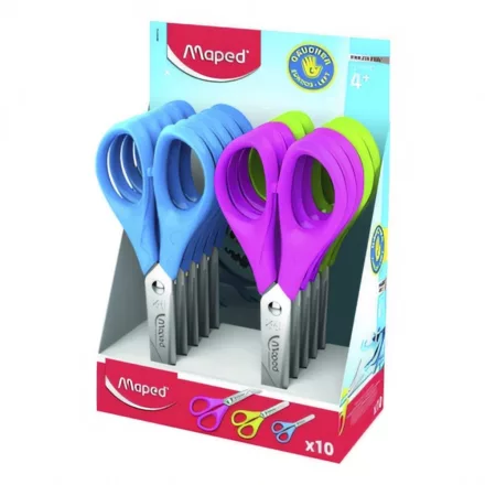 Olló iskolai MAPED Essentials Soft 13cm balkezes vegyes színek