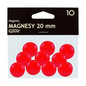 Táblamágnes GRAND 20mm piros 10 darabos