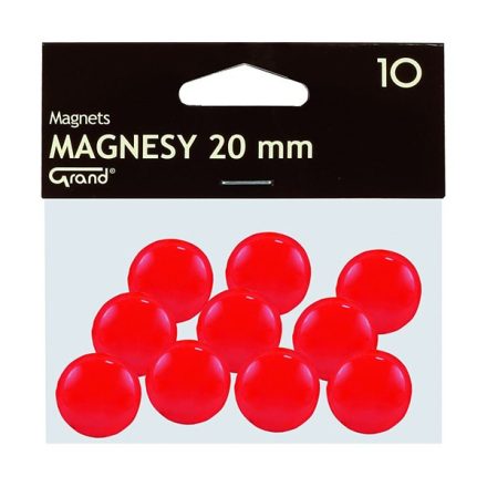 Táblamágnes GRAND 20mm piros 10 darabos