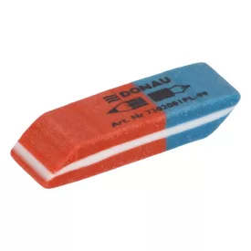 Radír DONAU kombinált 40x14x8 mm piros-kék