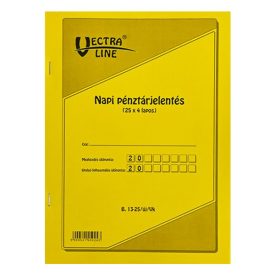   Nyomtatvány napi pénztárjelentés VECTRALINE A/4 álló 25x4 lapos