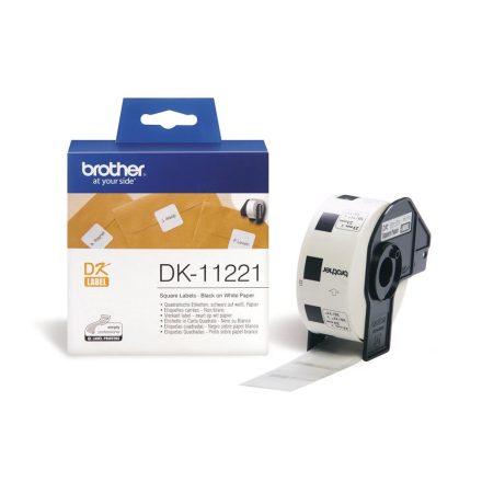Brother DK-11221 elővágott öntapadós címke 100db/tekercs 23mm x 23mm White