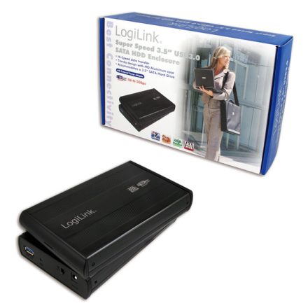 Logilink 3,5" SATA USB 3.0 Aluminium Black
