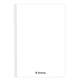 Spirálfüzet vonalas FORTUNA Monocolor A/5 70 lapos fehér