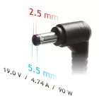 Akyga AK-ND-10 19V / 4,74A 90W 5,5x2,5mm univerzális hálózati notebook töltő