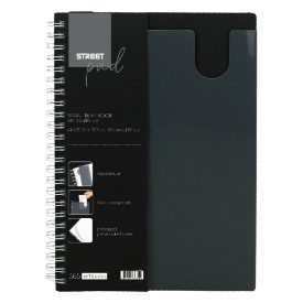 Spirálfüzet vonalas STREET Pad A/4 80 lapos fekete