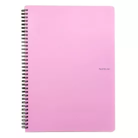 Spirálfüzet vonalas PASTELINI A/4 60 lapos pink