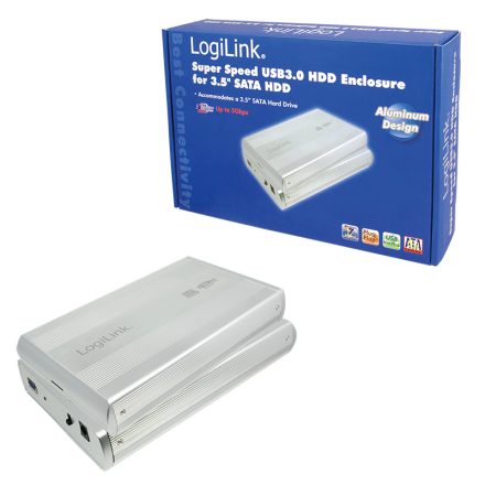 Logilink 3,5" SATA USB 3.0 Aluminium Silver