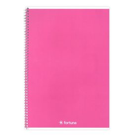   Spirálfüzet vonalas FORTUNA Monocolor A/4 70 lapos rózsaszín