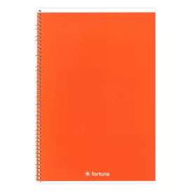   Spirálfüzet vonalas FORTUNA Monocolor A/4 70 lapos narancssárga