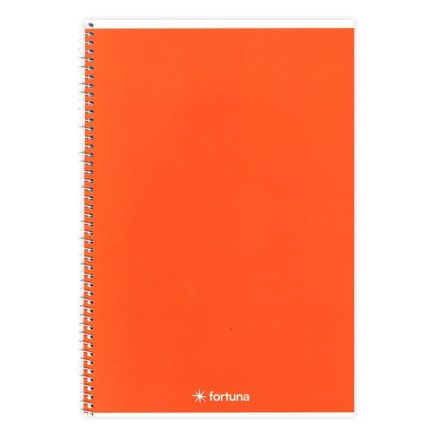 Spirálfüzet vonalas FORTUNA Monocolor A/4 70 lapos narancssárga
