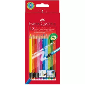   Színes ceruza FABER-CASTELL háromszögletű 12 darabos készlet+színes radír