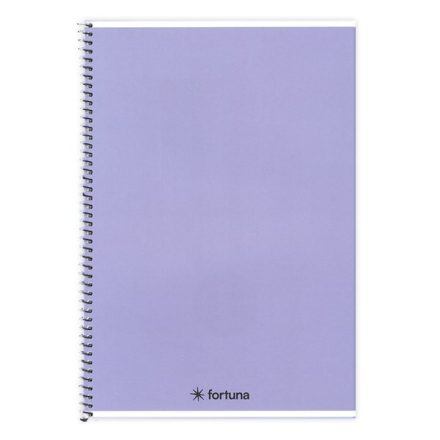 Spirálfüzet vonalas FORTUNA Monocolor A/5 70 lapos pasztell lila
