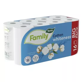   Toalettpapír TENTO Family cotton white fehér 2 rétegű 16 tekercses