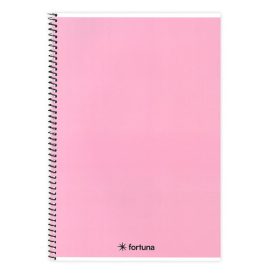  Spirálfüzet vonalas FORTUNA Monocolor A/4 70 lapos pasztell rózsaszín