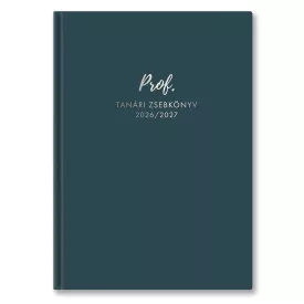   Tanári zsebkönyv TOPTIMER Prof PVC műbőrborító A/5 heti 145x205 mm Középkék 2026-2027