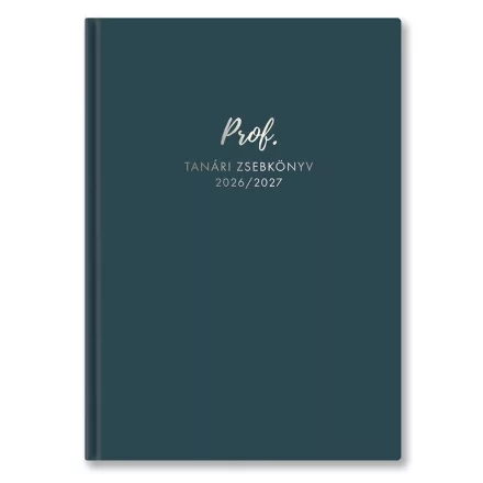 Tanári zsebkönyv TOPTIMER Prof PVC műbőrborító A/5 heti 145x205 mm Középkék 2026-2027