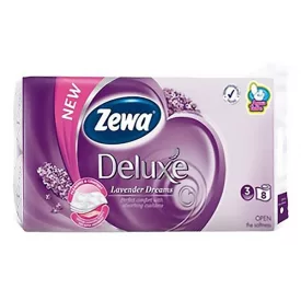 Toalettpapír ZEWA Deluxe Levendula 3 rétegű 8 tekercses