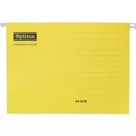 Függőmappa OPTIMA A/4 karton sárga 25 darabos