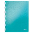 Spirálfüzet vonalas LEITZ Wow A/4 80 lapos jégkék