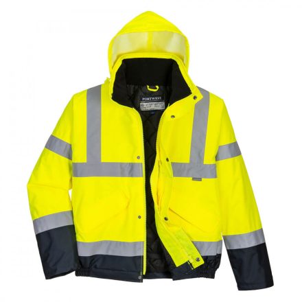 Hi-Vis kéttónusú bomber kabát