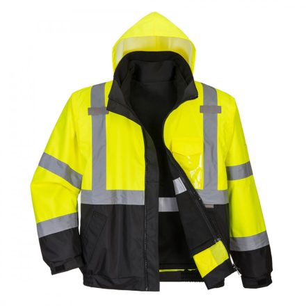 Hi-Vis prémium 3 az 1-ben bomber kabát